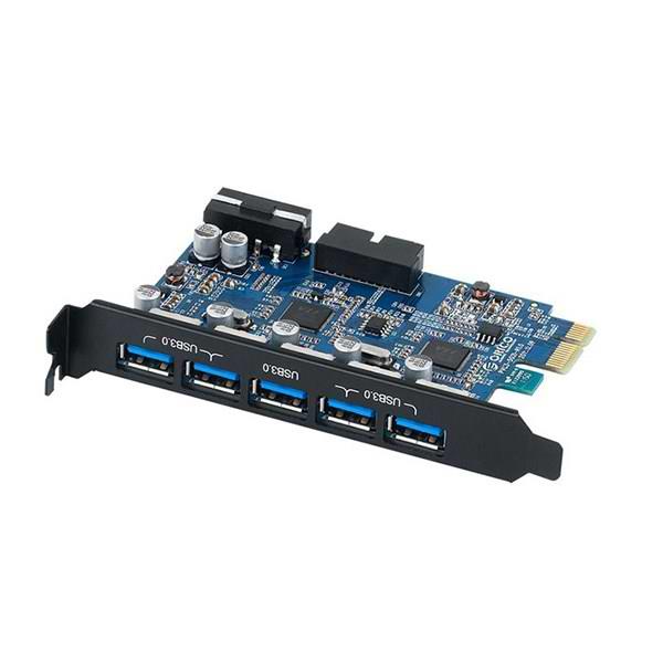 هاب USB3.0 پنج پورت PCI اوریکو مدل PVU3-5O2I Orico 5Port USB 3.0 PCI Express Card PVU3-5O2I