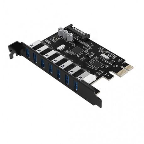 هاب USB3.0 هفت پورت PCI برند اوریکو مدل PVU3-7U-V1                                         Orico PVU3-7U-V1 PCI 7Port USB 3.0 Hub