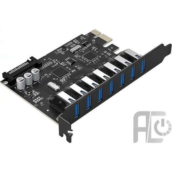 هاب USB3.0 هفت پورت PCI برند اوریکو مدل PVU3-7U-V1 Orico PVU3-7U-V1 PCI 7Port USB 3.0 Hub - 4