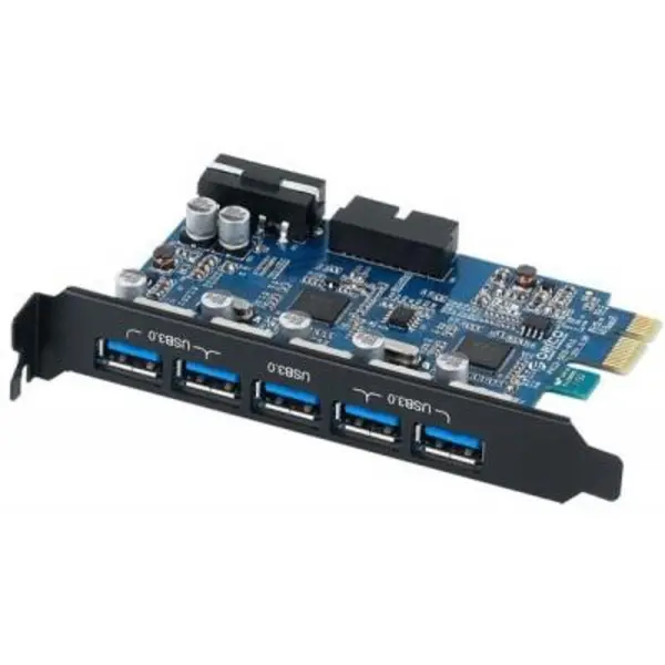 هاب USB3.0 پنج پورت PCI اوریکو مدل PVU3-5O2I Orico 5Port USB 3.0 PCI Express Card PVU3-5O2I - 4