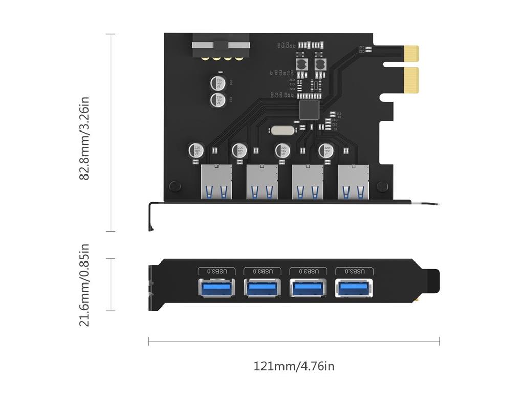 هاب USB 3.0 چهار پورت اوریکو مدل PME-4U Orico PME-4U 4 Ports USB 3.0 Hub