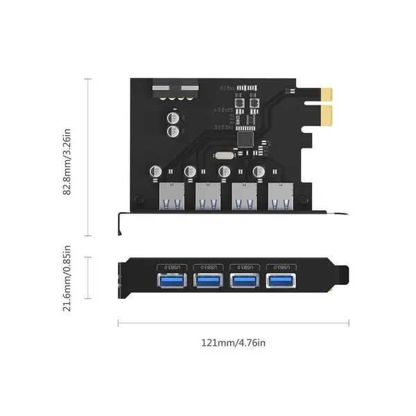 هاب USB 3.0 چهار پورت اوریکو مدل PME-4U Orico PME-4U 4 Ports USB 3.0 Hub
