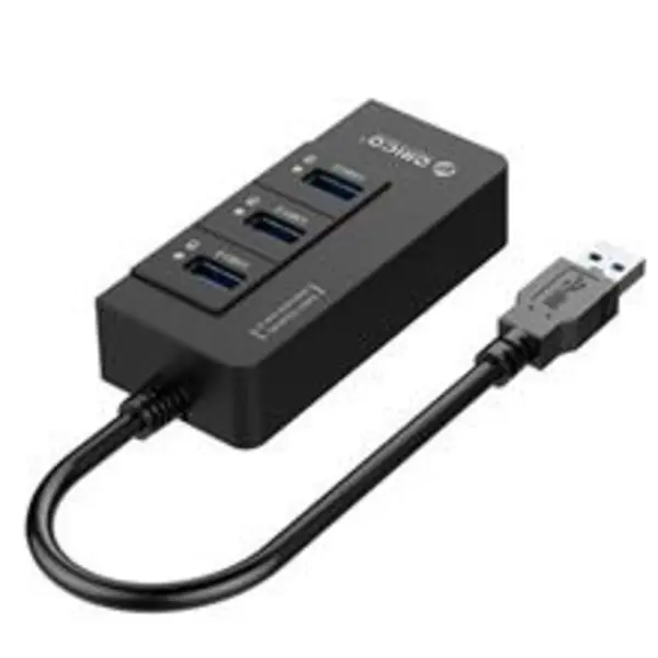 هاب USB 3.0 سه پورت همراه با پورت RJ45 اوریکو مدل HR01-U3 Orico HR01-U3 3-Port USB 3.0 Hub with RJ45 Port