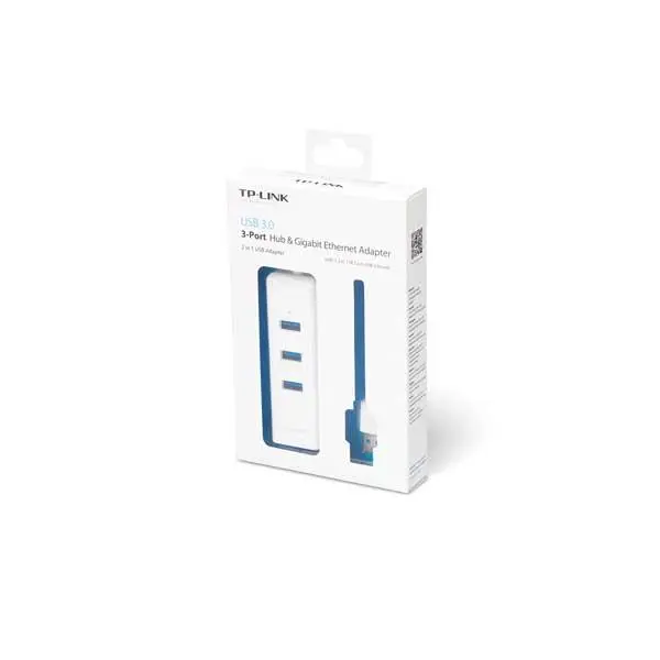 هاب USB 3.0 سه پورت و کارت شبکه تی پی-لینک مدل UE330 TP-Link UE330 3 Ports USB 3.0 Hub And Network Adapter - 4