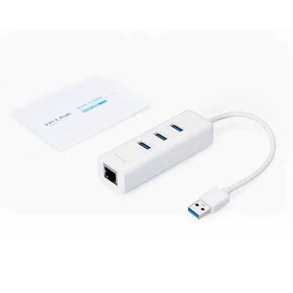 هاب USB 3.0 سه پورت و کارت شبکه تی پی-لینک مدل UE330 TP-Link UE330 3 Ports USB 3.0 Hub And Network Adapter - 3