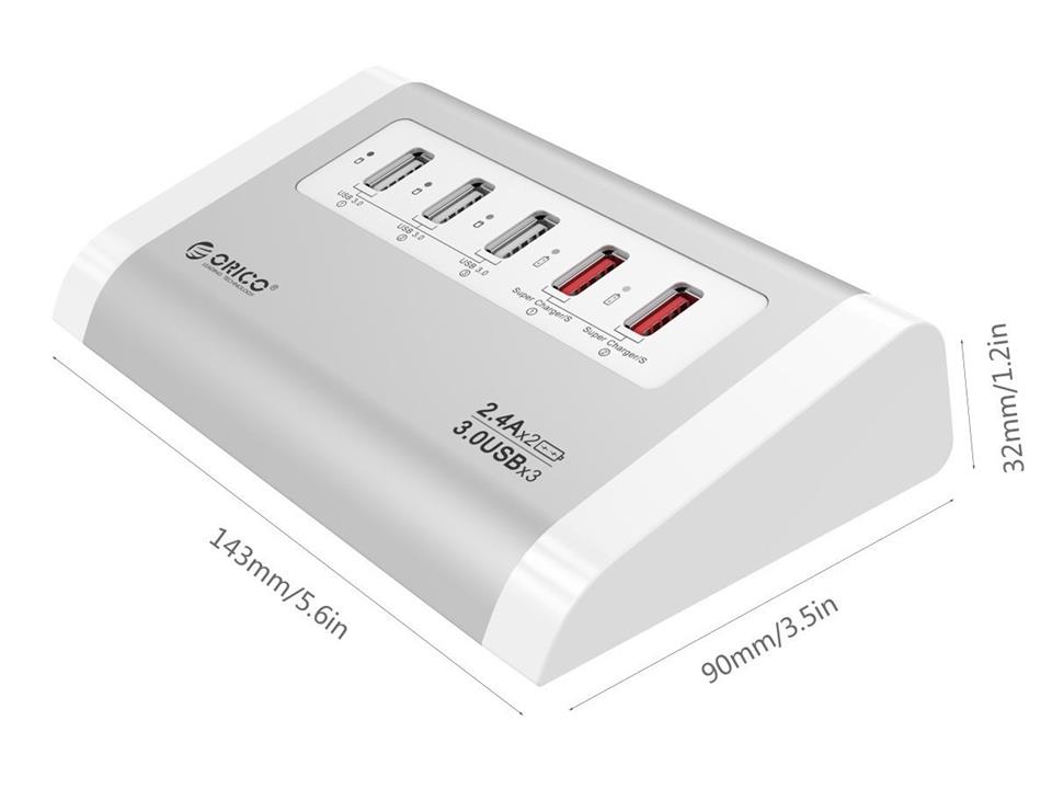 هاب USB 3.0 پنج پورت اوریکو مدل UH3C2 Orico UH3C2 5-Port USB 3.0 Hub