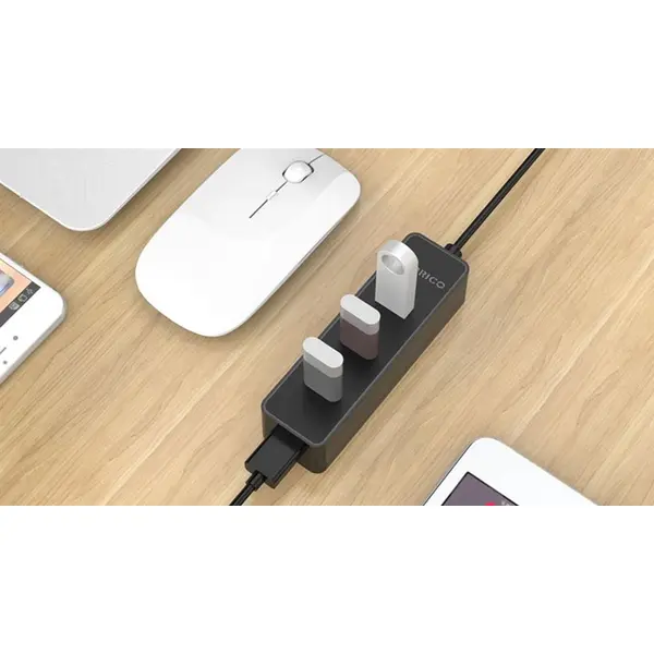 هاب USB 3.0 چهار پورت اوریکو مدل W5PH4-U3-V1 Orico W5PH4-U3-V1 4 Ports USB 3.0 Hub