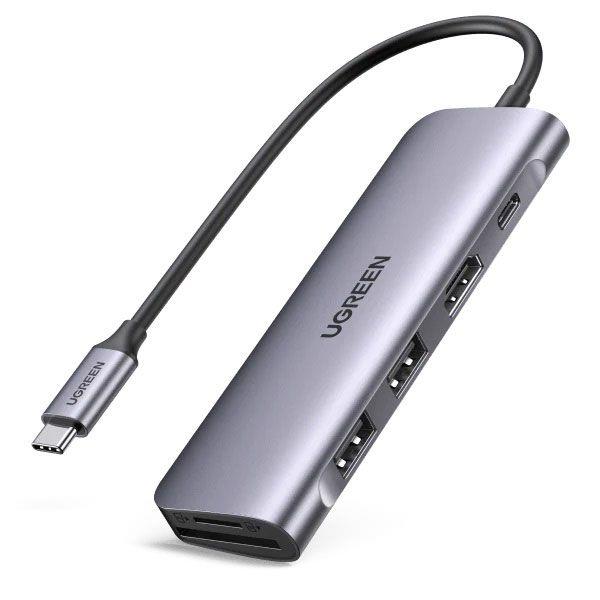 هاب یوگرین USB-C To HDMI 2*USB 3.0 A SD/TF PD مدل CM195 کد 70411