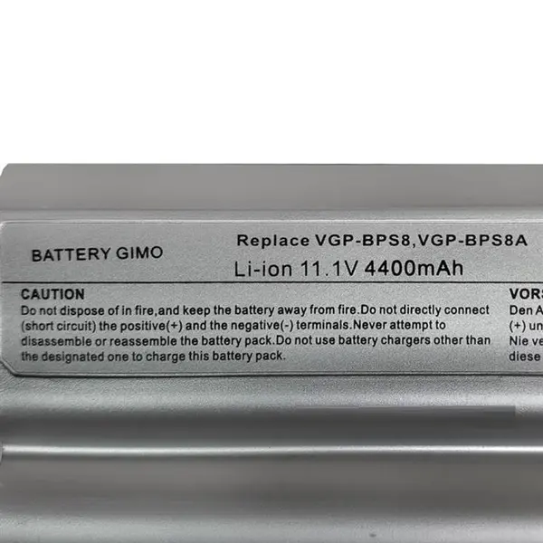 باتری لپ تاپ سونی مدل VGP-BPS8A مناسب برای لپ تاپ سونی BPS8 شش سلولی نقره ای Battery Laptop Sony BPS8 6Cell Silver - 4