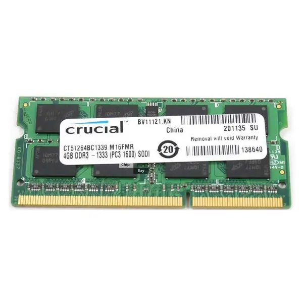 رم لپ تاپ کروشیال مدل 1333 DDR3 PC3 10600s MHz ظرفیت 4گیگابایت Crucial DDR3 PC3 10600s MHz 1333 RAM - 4GB - 2