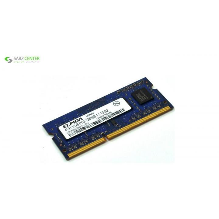 رم لپ تاپ الپیدا مدل 1600 DDR3L PC3L 12800S MHz ظرفیت 4 گیگابایت ELPIDA DDR3L PC3L 12800s MHz 1600 RAM 4GB