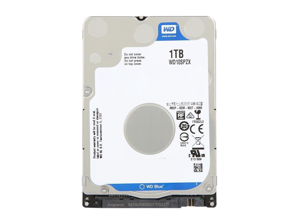 هارد دیسک لپ تاپ وسترن دیجیتال ظرفیت 1 ترابایت Western Digital WD10SPZX Blue 1TB NoteBook Hard Drive