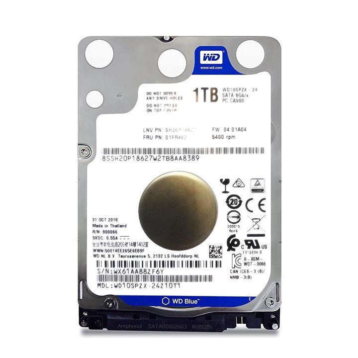 هارد دیسک لپ تاپ وسترن دیجیتال ظرفیت 1 ترابایت Western Digital WD10SPZX Blue 1TB NoteBook Hard Drive