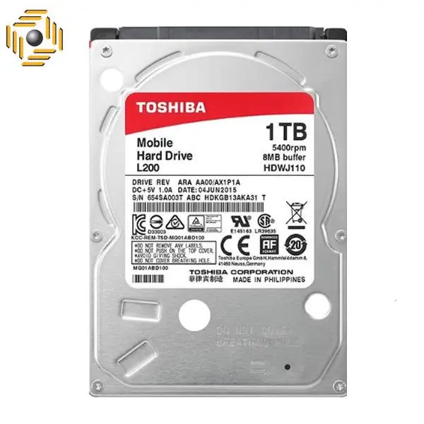 هارد دیسک لپ تاپ توشیبا سری ال 200 با ظرفیت 1 ترابایت TOSHIBA HDWJ110 L200 1TB NoteBook Hard Drive
