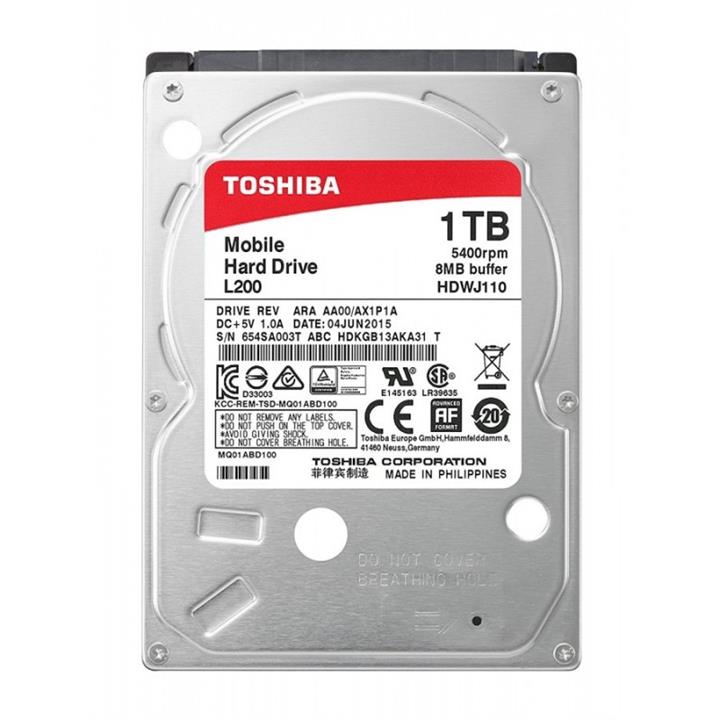 هارد دیسک لپ تاپ توشیبا سری ال 200 با ظرفیت 1 ترابایت TOSHIBA HDWJ110 L200 1TB NoteBook Hard Drive