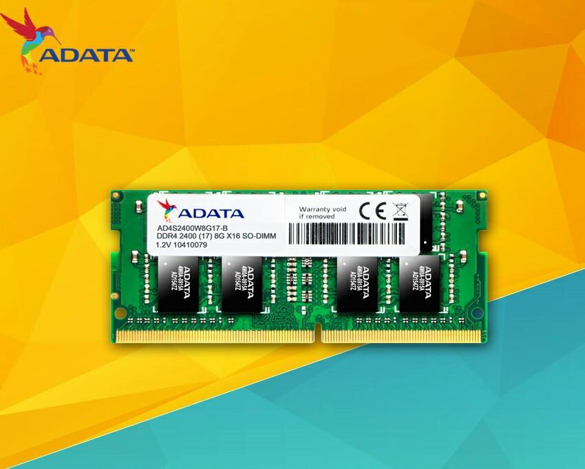 رم لپ تاپ ای دیتا با فرکانس 2400 مگاهرتز و حافظه 4 گیگابایت ADATA PC4-19200 DDR4 4GB 2400MHz SODIMM Laptop Memory