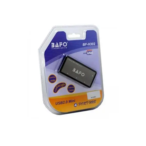 هاب یو اس بی 4 پورت بافو BAFO USB 2.0 HUB W/Power Adapter BF-H302 BAFO USB 2.0 HUB W/Power Adapter BF-H302
