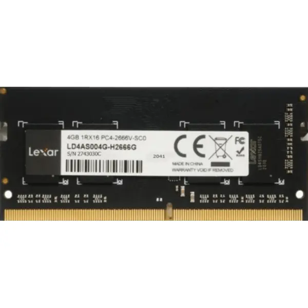 رم لپ تاپ 4 گیگابایت DDR4 تک کاناله 2400 2666 مگاهرتز LEXAR مدل LD4AS004G-H2666G Lexar SODIMM 4G 2666MHz CL19 DDR4 Memory