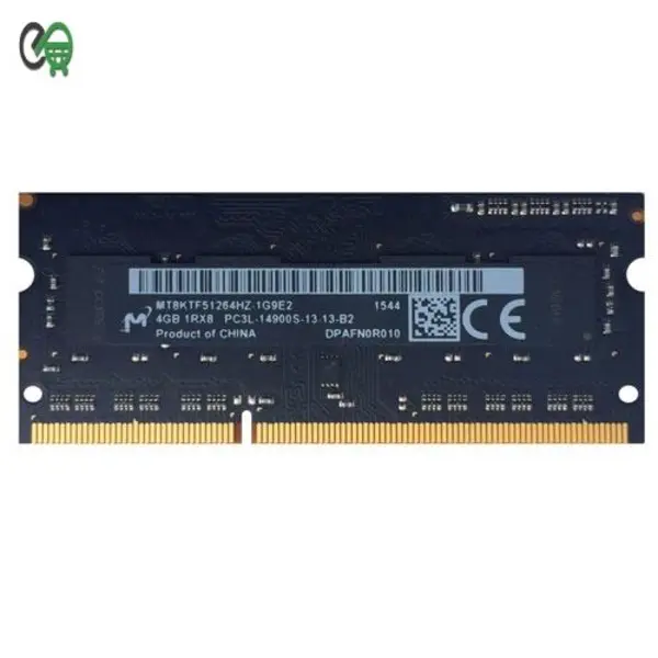 رم لپ تاپ 4 گیگ میکرون RAM MiCRON 4GB DDR3 1600 Micron 4GB PC3L-14900 DDR3-1866MHz SoDimm Ram Memory Module MT8KTF51264HZ-1G9E2