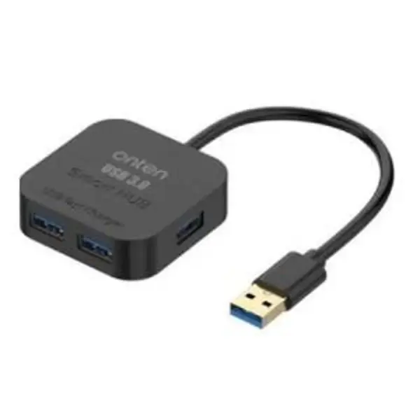 هاب 4 پورت USB3.0 با رابط منبع تغذیه با پروتکل شارژ تلفن همراه هوشمند BC1.2 اونتن مدلOTN-35210