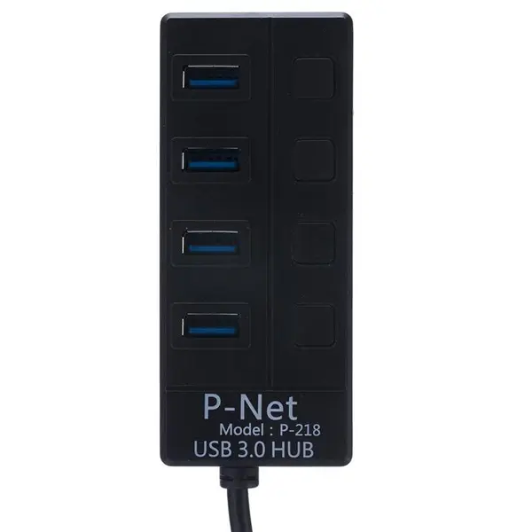 هاب 4 پورتUSB3.0 پی-نت مدل P-218 P-net P-218 4-Port USB3.0 Hub - 3
