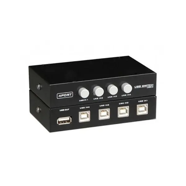هاب سوئیچ 4 پورت پرینتر وی-نت مدل USB V-net USB Hub 4 Port Printer Sharing Switch - 2