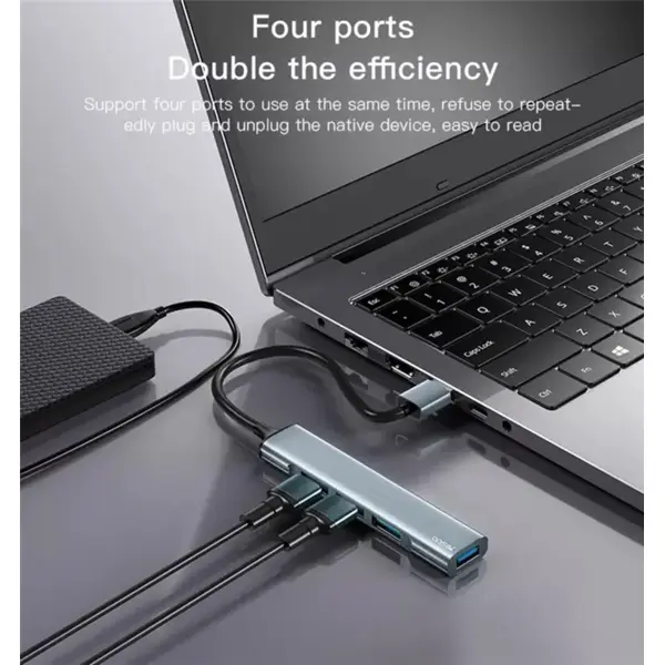 هاب 4 پورت یسیدو Yesido HB17 4-in-1 HuB Adapter Yesido HUB17 USB Hub