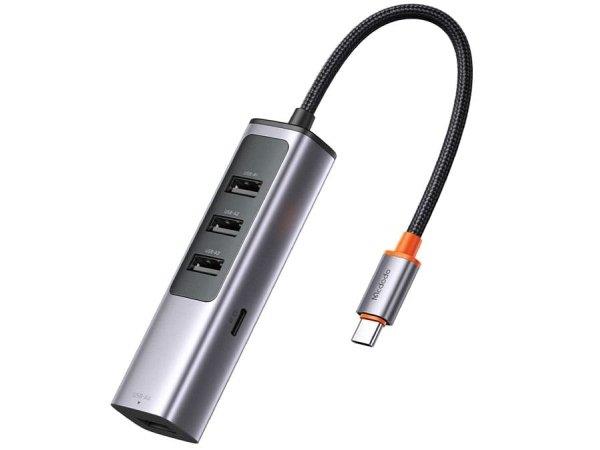 هاب تایپ‌ سی با 5 پورت مک‌ دودو MCDODO USB-C USB3.0x4+PD100W HU-112