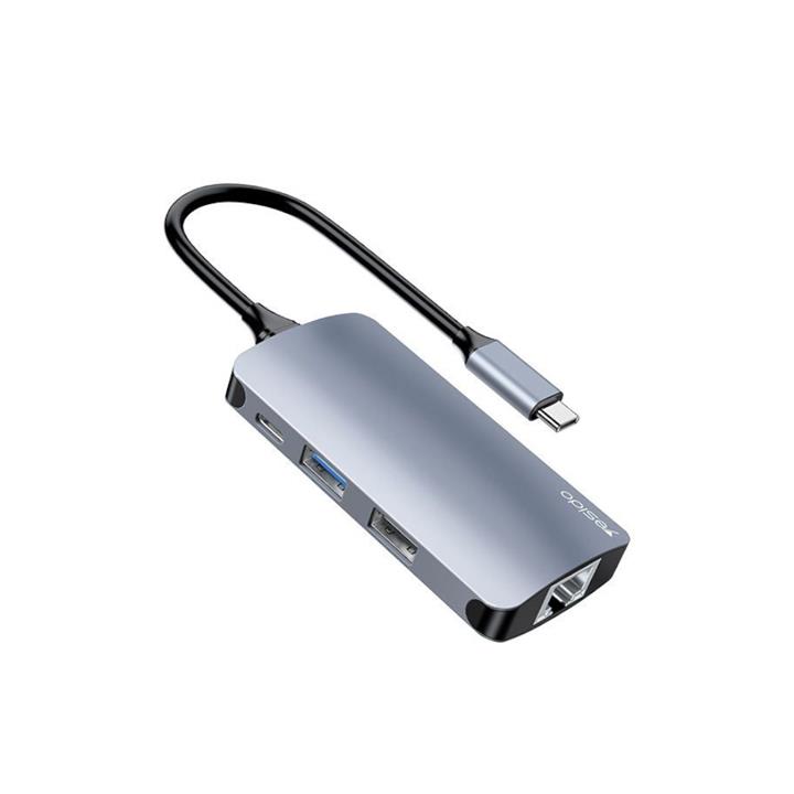 هاب 6در1 تایپ یسیدو مدل Yesido 6 in 1 USB C to Multiport Adapter/HUB HB15