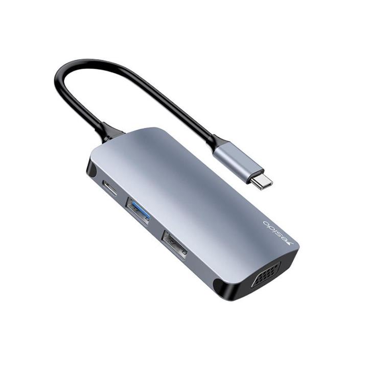 هاب 7در1 تایپ یسیدو مدل Yesido 7 in 1 USB C to Multiport Adapter/HUB HB16