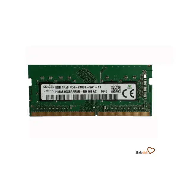 رم لپ تاپ اس‌کی هاینیکس ظرفیت 8 گیگابایت فرکانس 2400 مگاهرتز SK hynix 8GB PC4-2400T SoDimm Notebook RAM Memory Module HMA81GS6AFR8N-UH