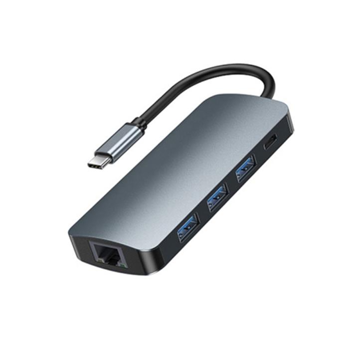 هاب 9 پورت USB-C ریمکس مدل RU-U91 -