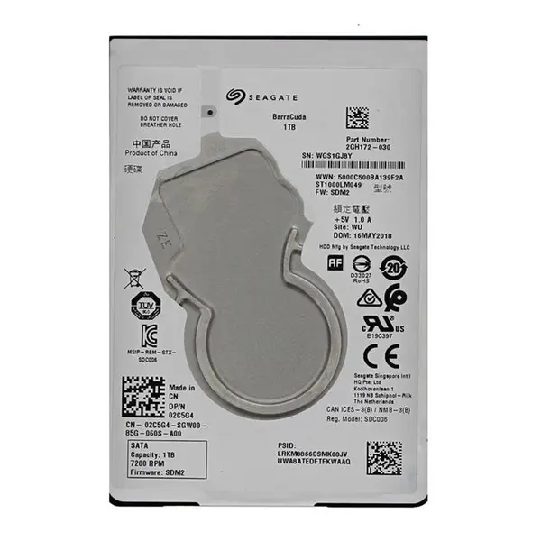 هارد دیسک لپ تاپ سیگیت مدل BarraCuda ST1000LM049 ظرفیت 1 ترابایت ST1000LM049 BarraCuda 1TB NoteBook Hard Drive
