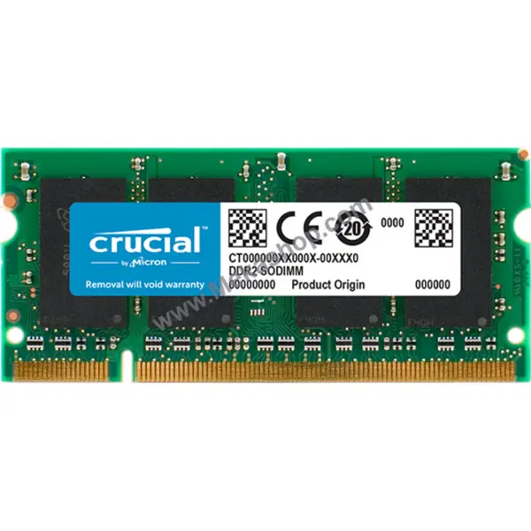 رم لپ تاپ کروشال Crucial 2GB DDR2 800MHz PC2-6400 - 2