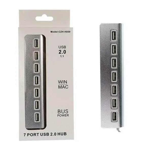 هاب CZH-H059 USB2.0 7Port WIPRO CZH-H059 7PORT HUB