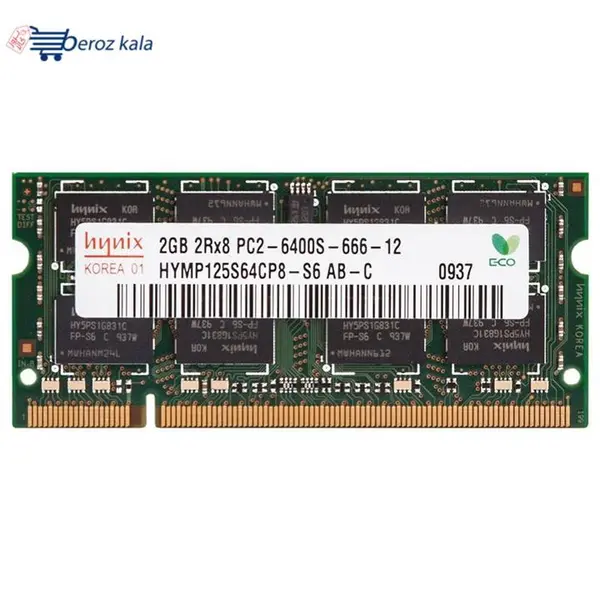 رم لپ تاپ هاینیکس مدل DDR2 6400s MHz ظرفیت 2 گیگابایت Hynix DDR2 6400s MHz RAM - 2GB - 3