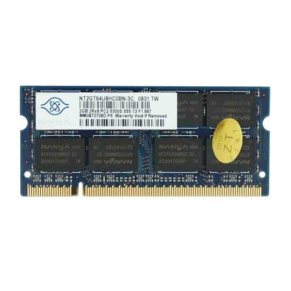 رم لپتاپ DDR2 تک کاناله 667 مگاهرتز CL5 نانیا مدل PC2-5300 ظرفیت 2 گیگابایت -