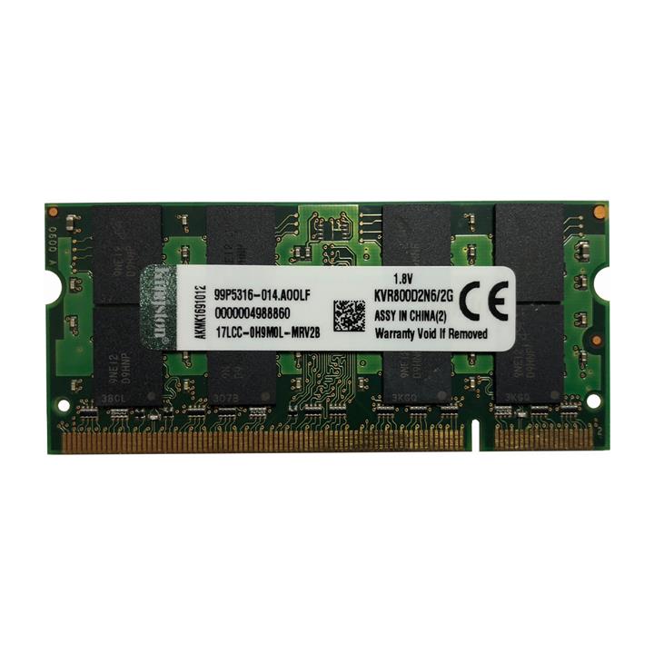 رم لپ تاپ کینگستون مدل DDR2 800MHz ظرفیت 2 گیگابایت -