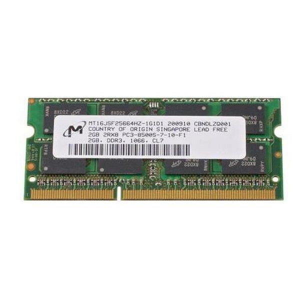 رم لپتاپ DDR3 تک کاناله 1066 مگاهرتز CL9 میکرون مدل PC3-8500S ظرفیت 2 گیگابایت -