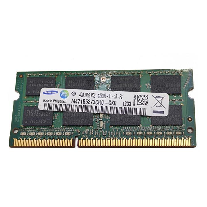 رم لپ تاپ DDR3 تک کاناله 12800s مگاهرتز CL11 سامسونگ مدل PC3 11-10-F2 ظرفیت 4 گیگابایت -