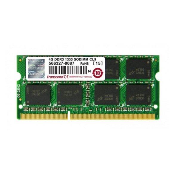 رم لپ تاپ DDR3 تک کاناله 1333 مگاهرتز CL9 ترنسند مدل PC3-10600 ظرفیت 4 گیگابایت -