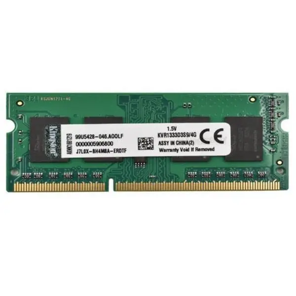 رم لپ تاپ کینگستون مدلDDR3 1333S MHz CL9 ظرفیت 4 گیگابایت Kingston DDR3 1333S MHz CL9 RAM 4GB
