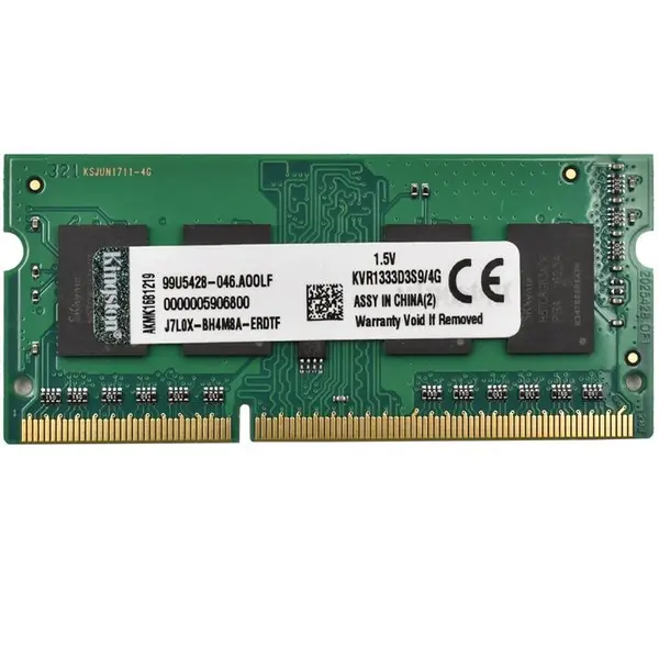 رم لپ تاپ کینگستون مدلDDR3 1333S MHz CL9 ظرفیت 4 گیگابایت Kingston DDR3 1333S MHz CL9 RAM 4GB