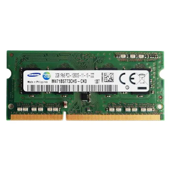 رم لپ تاپ DDR3 تک کاناله 1600 مگاهرتز CL11 سامسونگ مدل 1Rx8 ظرفیت 2 گیگابایت