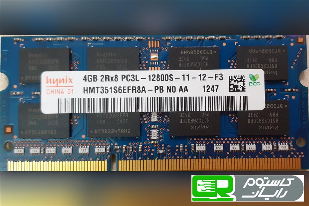 رم لپ تاپ  DDR3 تک کاناله 1600مگاهرتز اس کی هاینیکس مدل HMT351S6EFR8A ظرفیت 4 گیگابایت -