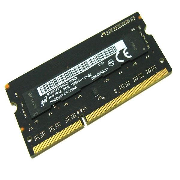 رم لپ تاپ DDR3L تک کاناله 1600 مگاهرتز CL11 میکرون مدل PC3L-12800 ظرفیت 4 گیگابایت