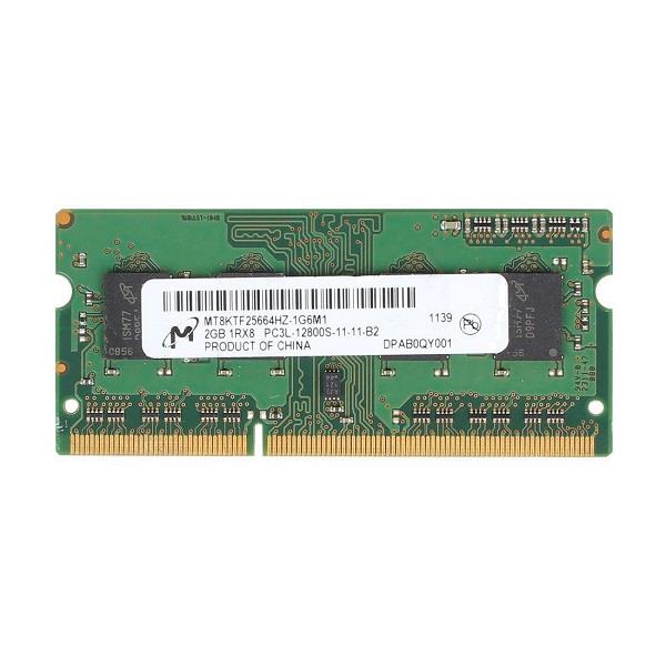 رم لپ تاپ DDR3L تک کاناله 1600 مگاهرتز CL11 میکرون مدل PC3L-12800S ظرفیت 2 گیگابایت -