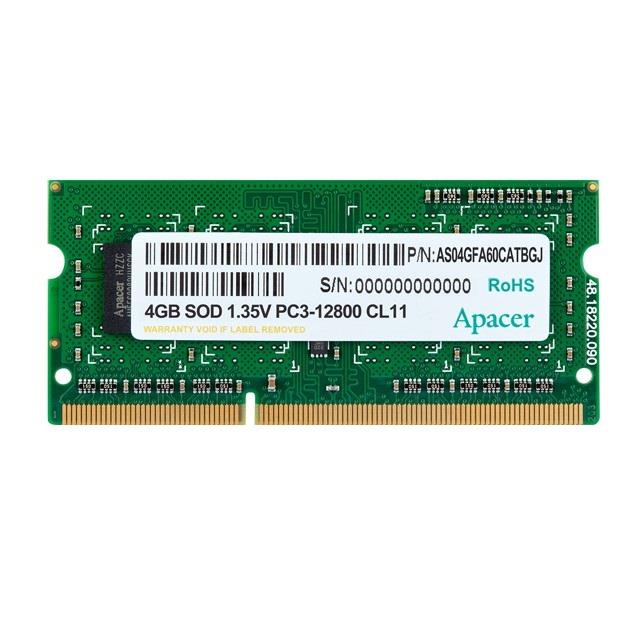 رم لپ تاپ DDR3L تک کاناله 1600 مگاهرتز CL11 اپیسر مدل PC3L-12800 ظرفیت 4 گیگابایت -