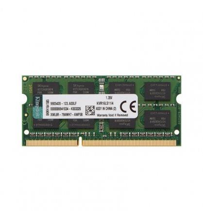 رم لپ تاپ DDR3L تک کاناله 1600 مگاهرتز CL11 کینگستون مدل ValueRAM ظرفیت 4 گیگابایت Kingston ValueRAM DDR3L 1600MHz CL11 Single Channel Laptop RAM - 4GB