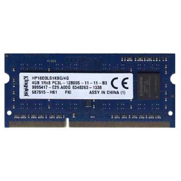 رم لپ تاپ DDR3L تک کاناله 1600 مگاهرتز CL11 کینگستون مدل HP-16D3LS1KFG-PC3L 12800S ظرفیت 4 گیگابایت -